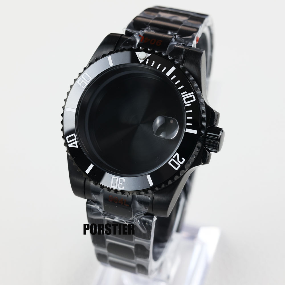Reel Case - Boîtier de montre pvd noir 40mm,